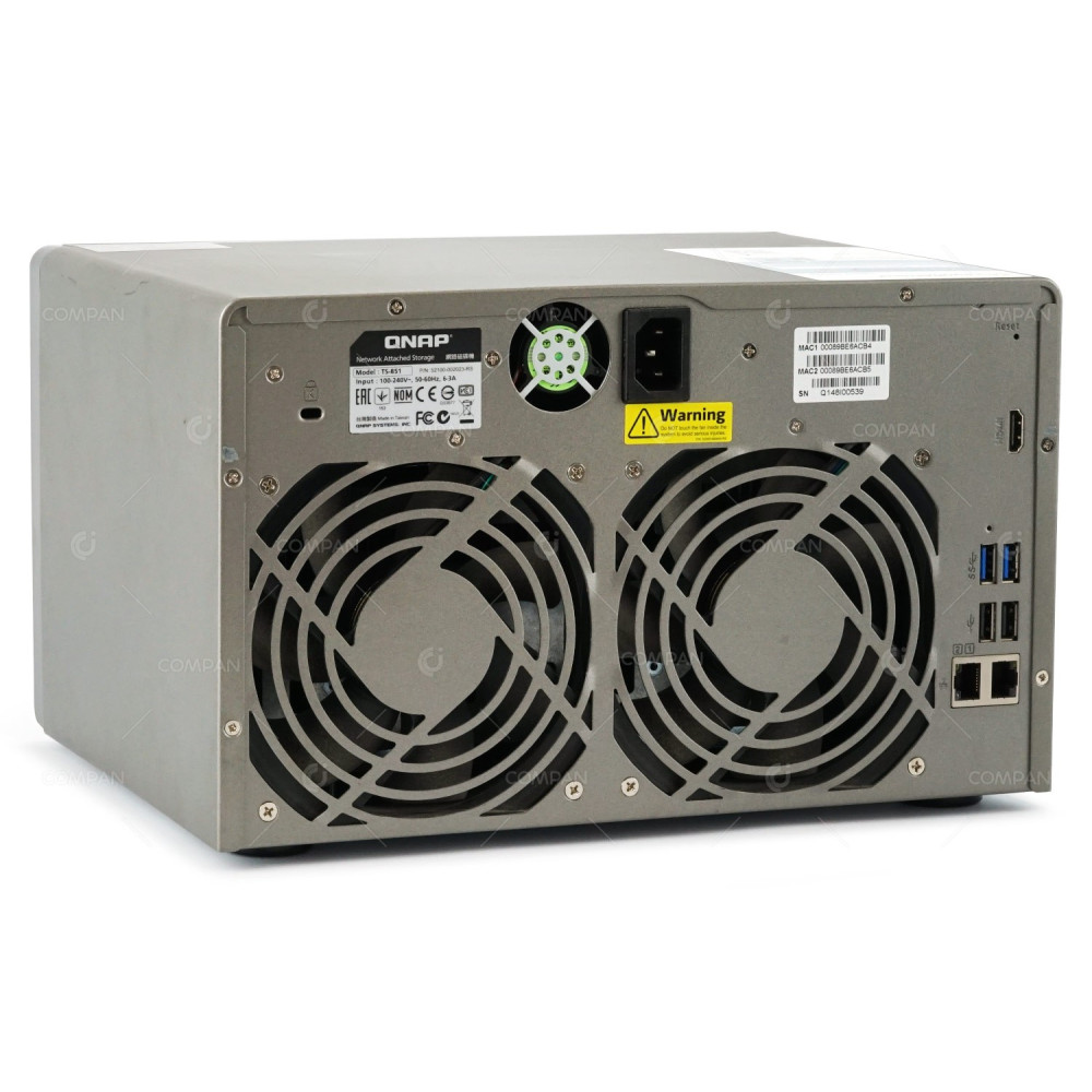 TS-851 QNAP TS-851 8-BAY LFF NAS SERVER 21TB SATA  7X 3TB  52100-002023-RS